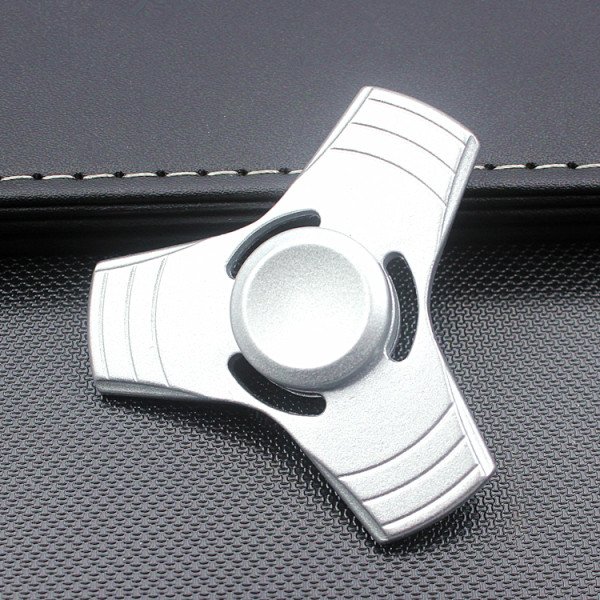 Wholesale Tri Aluminum Fidget Spinner Stress Reducer Toy for Autism Adult, Child (Silver)